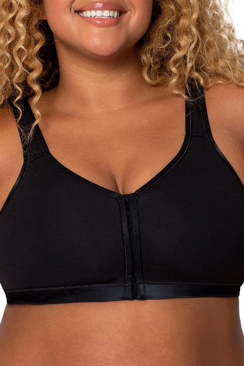 Curvy Couture  Cotton Luxe Front And Back Close Wireless Bra